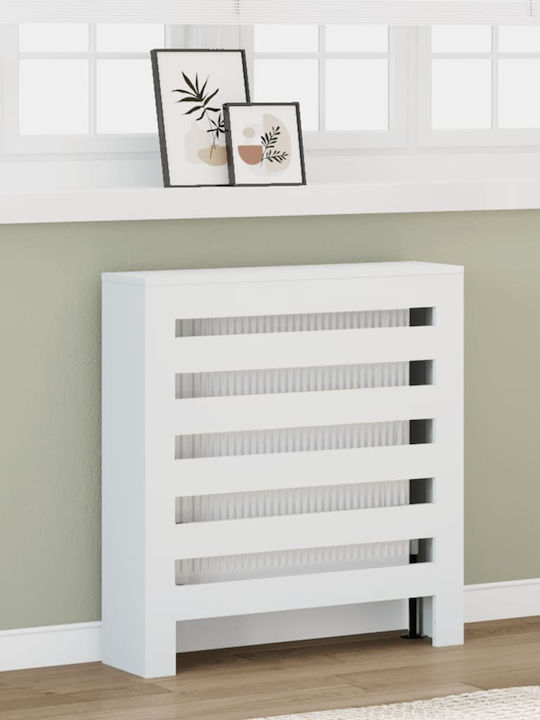 vidaXL Radiator Cover Made of White Particleboard 78x20x82cm
