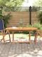 Scaun de exterior Lemn Acacia cu pernă 2buc 57x72x109cm