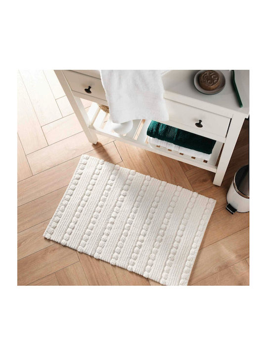 Atmosphera Badematte Baumwolle Rechteckig 1801949 White 50x80cm