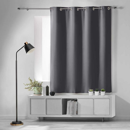 Atmosphera Verdunkelungsvorhang mit Grommets Grau 135x180cm