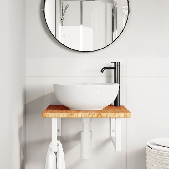 vidaXL Cabinet de baie fără chiuvetă L50xl50xH2.5cm Maro