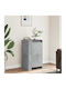 Wall Mount Living Room Cabinet Made of Particle Board Grey 45x35x75cm