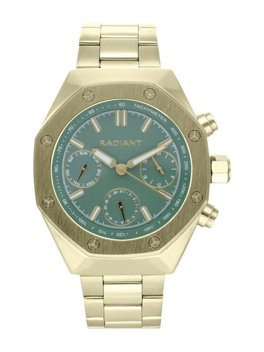 Radiant Ανδρικό Ρολόι 44mm Μπαταρίας με Χρυσό Μ...