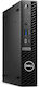 Dell OptiPlex 7020 MFF Mini PC (Nucleu i3-14100T/8GB DDR5/512GB SSD/W11 Pro) Bluetooth / WiFi