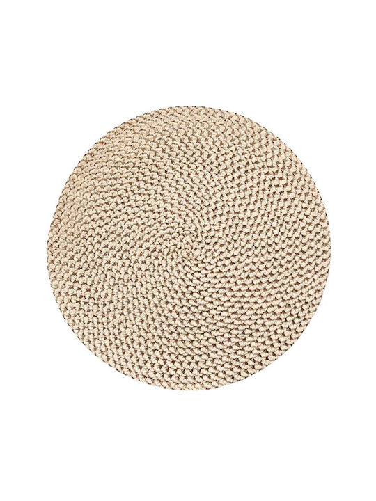 Atmosphera Round Fabric Placemat Beige 38cm
