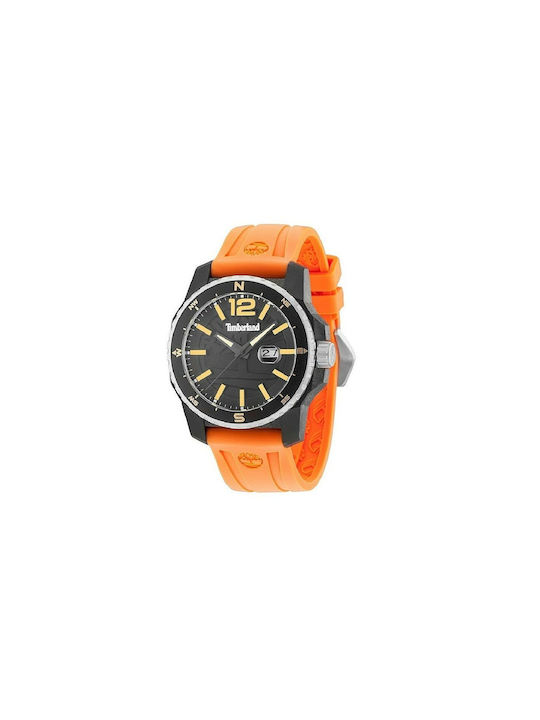 Timberland Watch Battery with Orange Rubber Strap