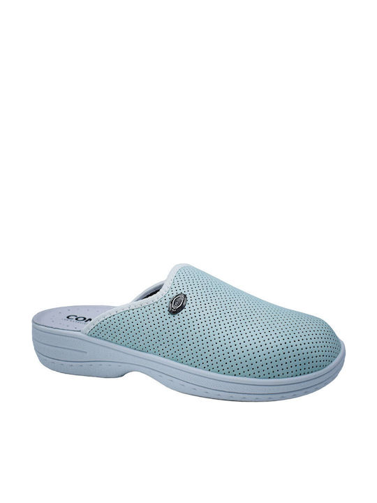 Comfy Anatomic Women's Leather Anatomic Clogs Turquoise