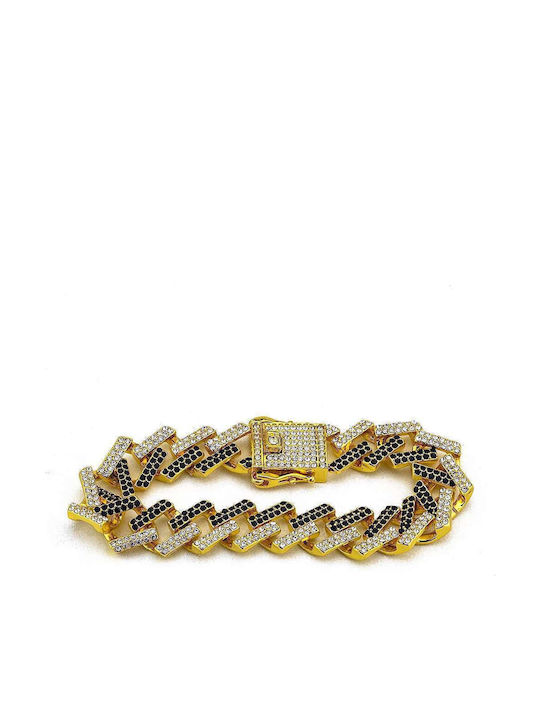 Goldsmith Chunky Αλυσίδα Χειρός Επιχρυσωμένη Φαρδιά Πάχους 15mm και Μήκους 20cm