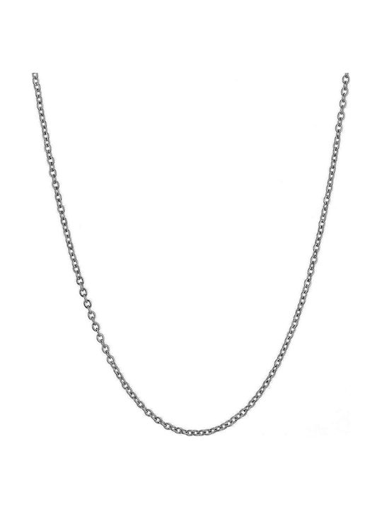 Goldschmied Edelstahl Kabelkette Weißgold Halskette Kette