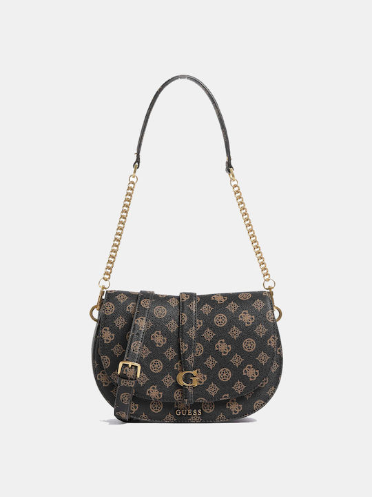 Guess Flap Women's Bag Shoulder Brown