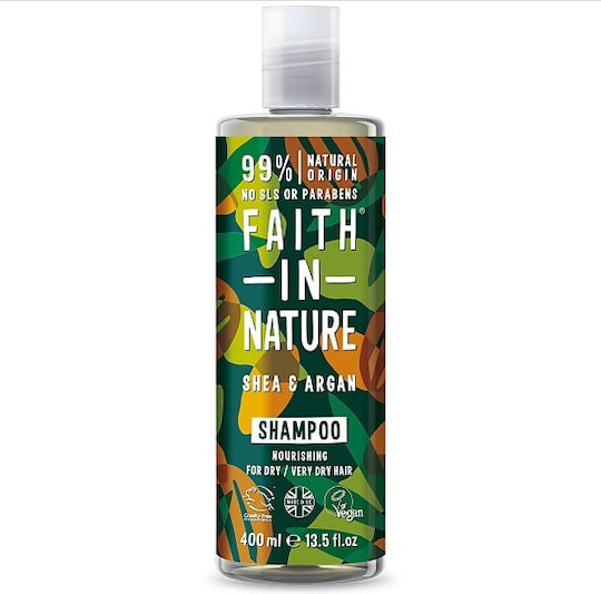 Faith in Nature Shea & Argan Șampon Hidratant pentru Păr Uscat 400ml