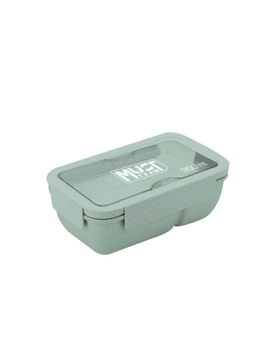 Must Lunchbox Kunststoff Grün Geeignet für die Mikrowelle 950ml 1Stück