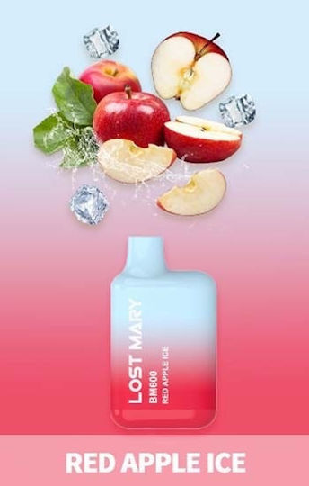 Lost Mary Einweg-E-Zigarette 600 Einweg-E-Zigaretten Rot Apple Ice 2ml 20mg