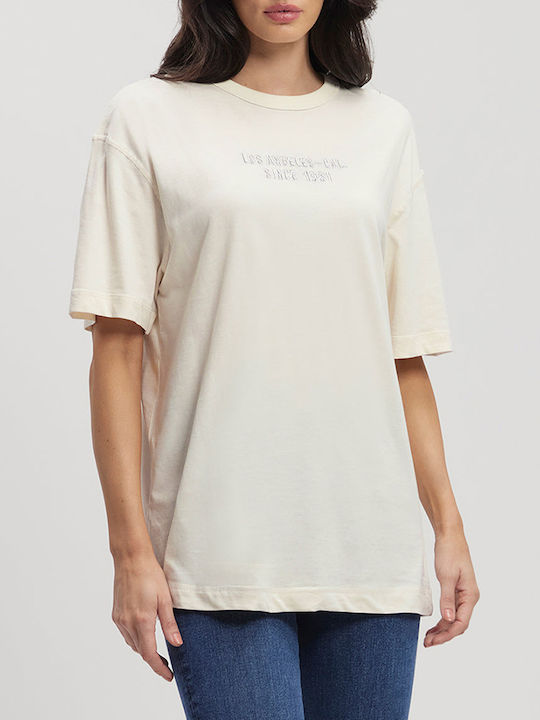 Guess Damen T-shirt Cream