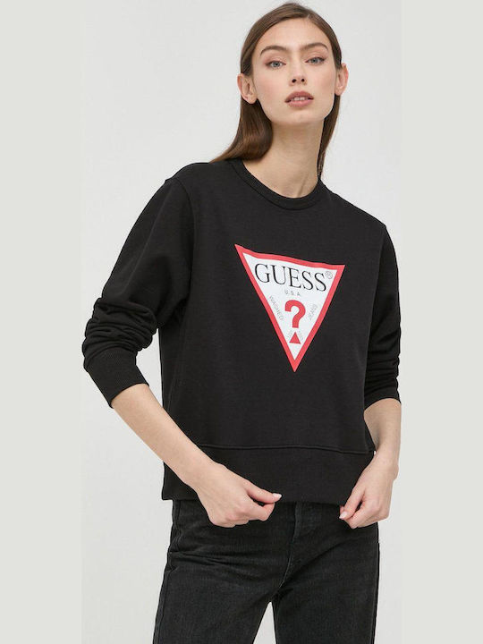 Guess Γυναικείο Φούτερ Μαύρο