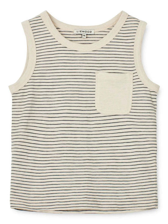 Kids Top Sleeveless Whale Blue Sandy Lome Stripes