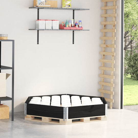 vidaXL Ζαρντινιέρα Ξύλινη Μαύρη 160x160x21.5εκ.
