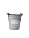 Übertopf Metall Silber 26x26εκ.
