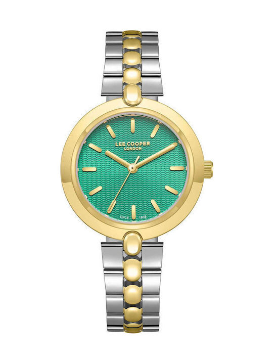 Lee Cooper Γυναικείο Ρολόι 32mm Μπαταρίας με Χρυσό Μεταλλικό Μπρασελέ