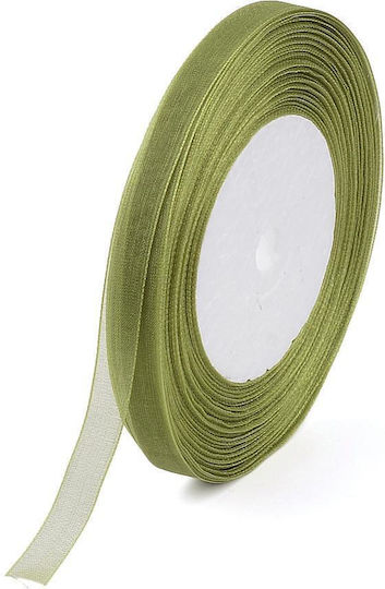 Organza Panglică Monocromie Verde 46metri cu lățime 10mm