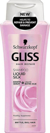 Gliss Sampon De Par Lichid Silk Reconstrucție/Hrană Și Netezire Pentru Păr Deteriorat 250ml