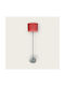 Oxygen Houses Base Floor Lamp H165cm. with Socket for Bulb E27 Red