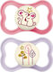Mam Pacifiers Silicone Night Mice/Flowers - Pin...