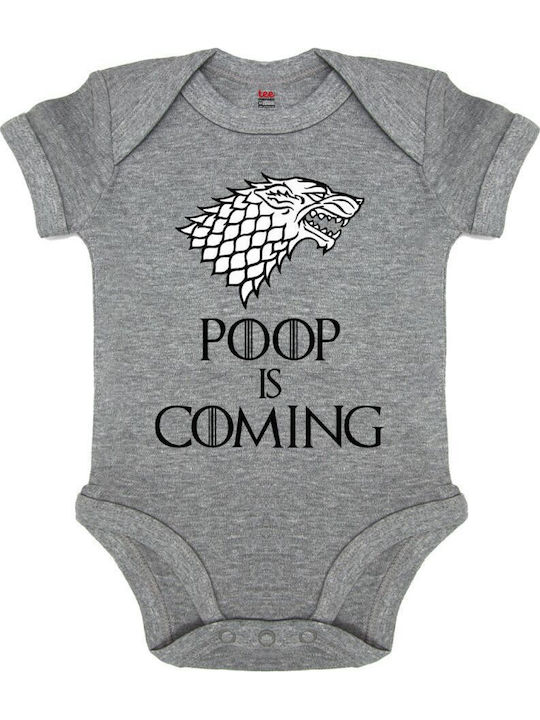 Koupakoupa Poop Is Coming Short-Sleeved Gray
