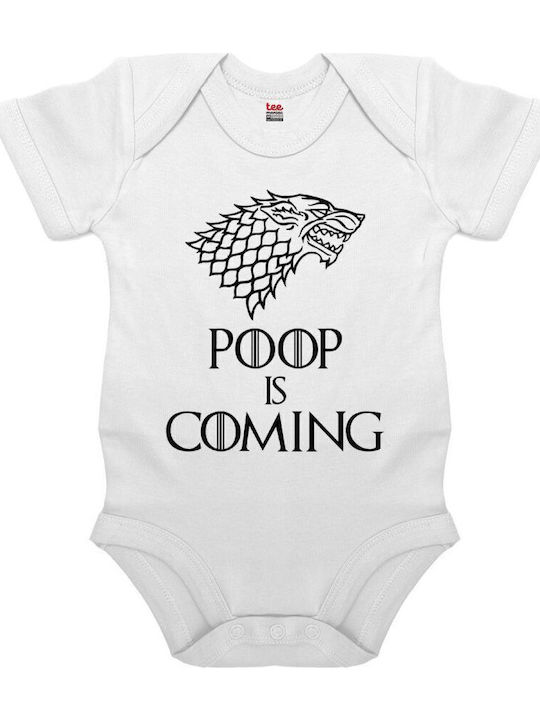 Koupakoupa Poop Is Coming Short-Sleeved White