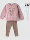 Kids' Set with Leggings Winter 3pcs Pink