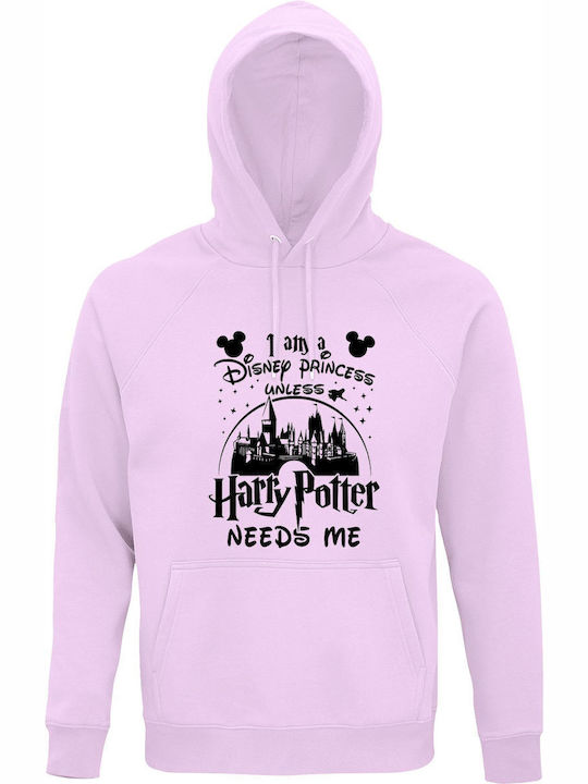 kirikoko I Am A Disney Princess Unless Harry Potter Needs Me Φούτερ με Κουκούλα Harry Potter Ροζ