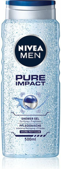 Nivea Men Pure Impact Αφρόλουτρο σε Gel για Άνδρες με Γλυκερίνη Ενυδατικό 500ml
