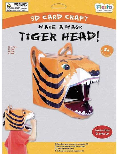 Fiesta Crafts Origami Construction 3d Mask Helmet Tiger Fiesta for Children 5+ years Years