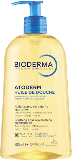 Bioderma Atoderm Huile de douche Gentle Oil Shower Gel Against Irritations for Sensitive Dry to Atopic Skin