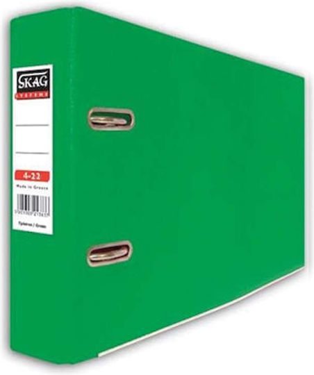 Skag Ordner 4/22 für Papier A4 mit 2 s Ringen Grün Systems 1Stück