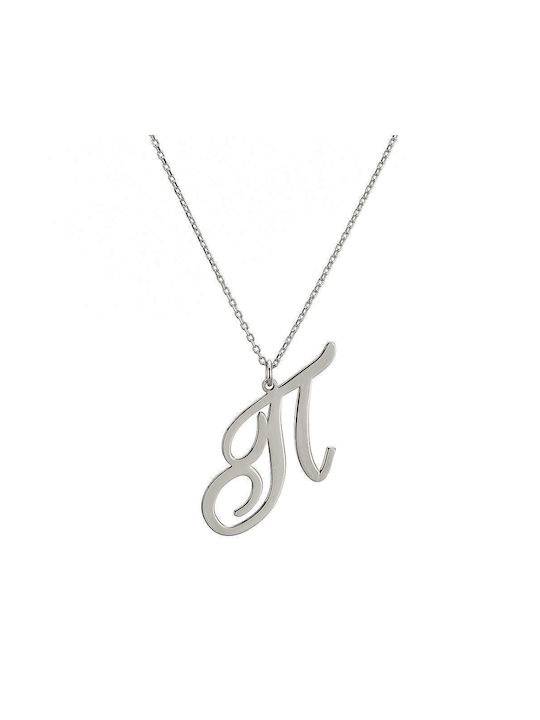 Goldsmith Colier Monogramă din Argintiu