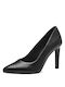 Marco Tozzi Anatomic Synthetic Leather Pointed Toe Black Heels