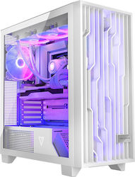 Modecom Volcano Perun Apex Gaming Midi Tower Computer Case with Window Panel and RGB Lighting White