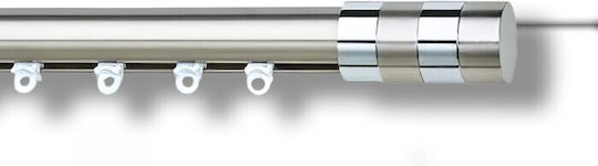 Anartisi Ilios Victoria One-Way Metallic Curtain Track Silver 240cm 513624-03