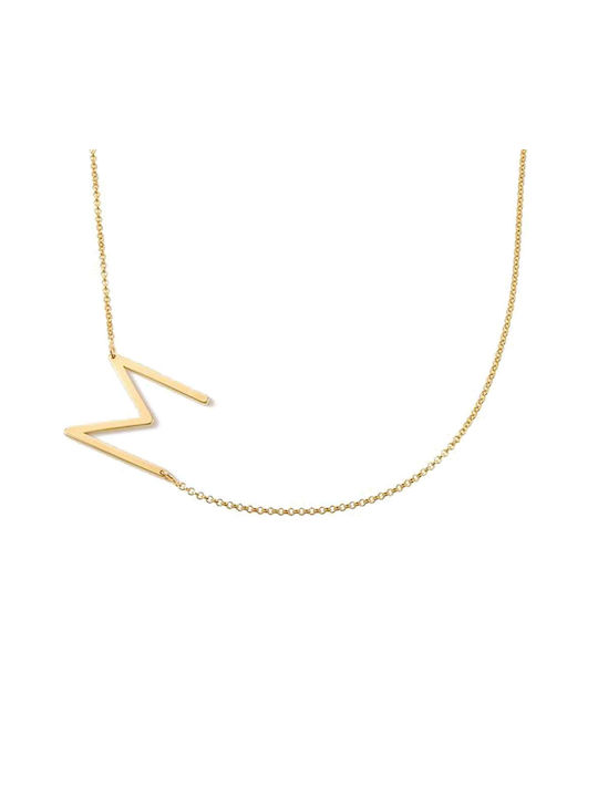 Goldsmith Necklace Monogram from Pink Gold Plated Steel