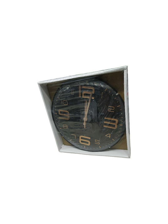 Wall Clock Plastic Black/Rose Gold Ø30cm