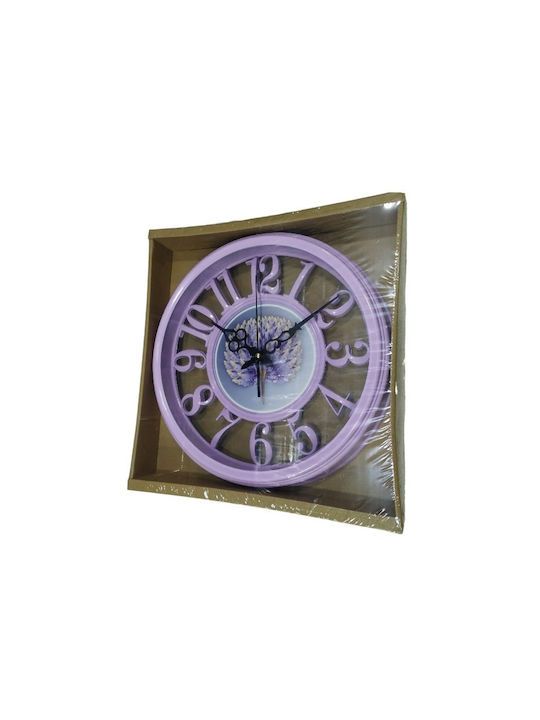 Ceas de Perete Plastic Violet 35x5cm