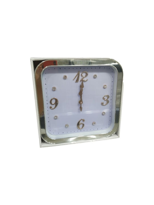 Wall Clock Plastic Silver Ø30cm