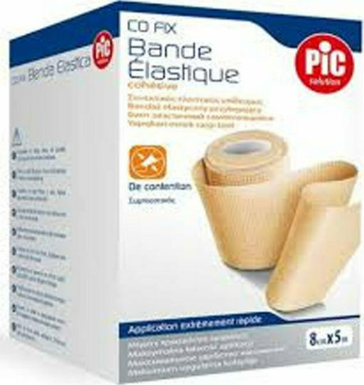 PiC Solution Ελαστικός Αυτοσυγκρατούμενος Επίδεσμος 500 x 8cm Μπεζ