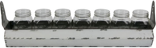 Artekko Metallic Tabletop Spice Rack Organizer White