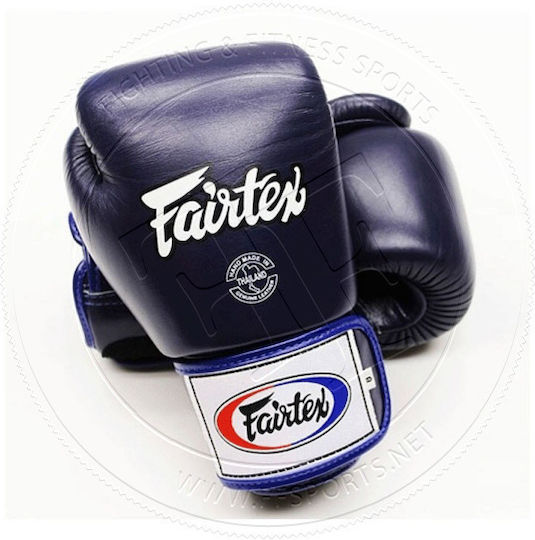 Fairtex Muay Thai Γάντια Πυγμαχίας Δερμάτινα για Αγώνα Μπλε