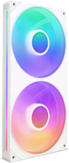NZXT F280 Core Case Fan (2000rpm / 98.61cfm) με RGB Φωτισμό και Σύνδεση 4-Pin PWM / 4-pin NZXT RGB Λευκό