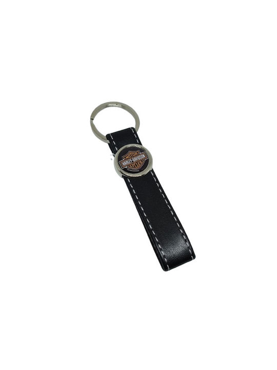Harley Davidson Schlüsselanhänger Leder Schwarz