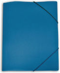 Skag Folder with Rubber Band and Ears for Paper A4 Blue