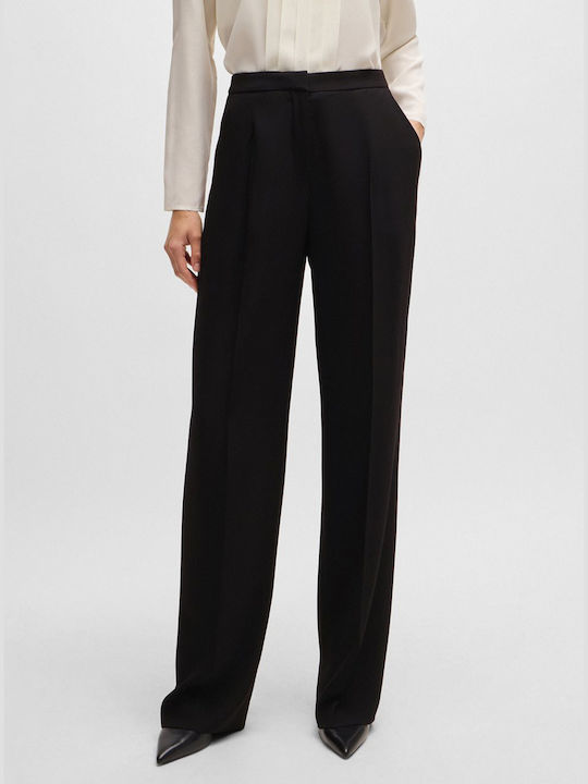 Hugo Boss Women's Fabric Trousers in Regular Fit Black